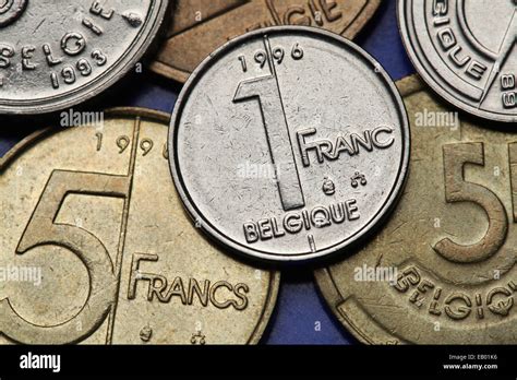 Coins Of Belgium Belgian One Franc Coin Stock Photo Alamy