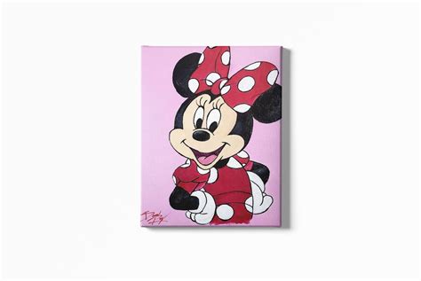 Minnie Mouse Acrylic Paintingminnie Mouse Acrylic Artminnie Mouse