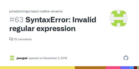 Syntaxerror Invalid Regular Expression Issue Junedomingo React