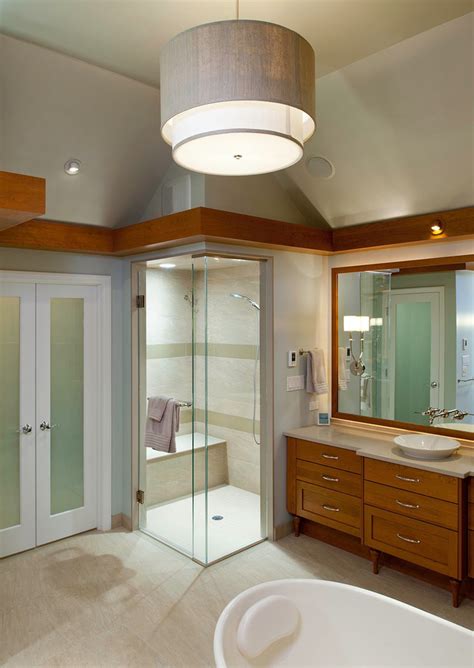 Ideally, the glass shower enclosure may be installed at the center of the room on a wall. 24+ Glass Shower Bathroom Designs, Decorating Ideas ...