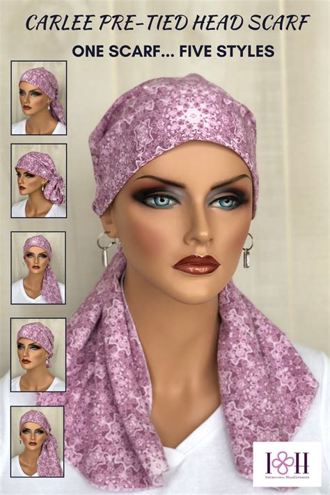 pre tied head scarf for women with hair loss one scarf five styles