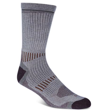 Ems Mens Fast Mountain Lightweight Merino Wool Crew Socks Khaki