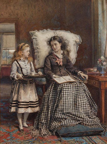 The Nursemaid 1924 George Goodwin Kilburne 1839 1924 Arte Victoriano Pinturas Antiguas