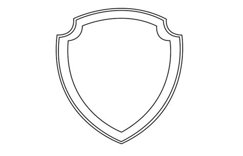 Paw Patrol Badge Outline Emblem Logo Image Clipart Transparent Etsy