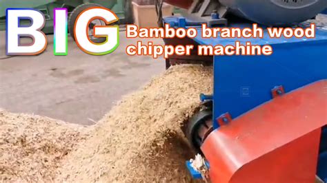 Big Bamboo Branch Wood Chipper Machine With Auto Discharging By
