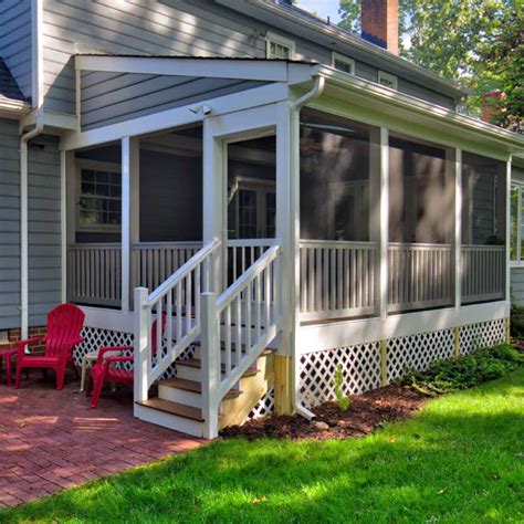 This vacation home with a lake view designed by mga renovations gives you a dual purpose porch with a screened in area for entertaining and an open veranda. Covered and Screened Porches | Deck Creations | Richmond, VA