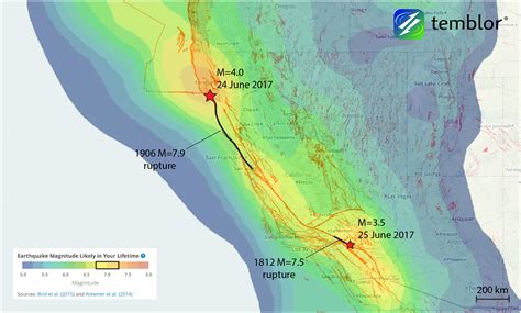 Weekend Earthquakes Along The San Andreas Fault Mark Tips Of Great