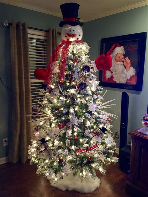 Snowman Christmas Tree Christmas Tree Decorations Diy