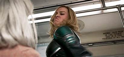 Marvel Captain Trailer Punching Gifs Alien Lady