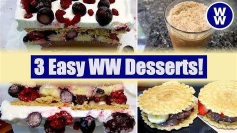 3 Quick And Easy Ww Desserts 2 Weight Watchers Low Point Desserts