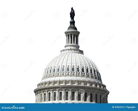 Us Capitol Dome Isolated On White Stock Images Image 4352574