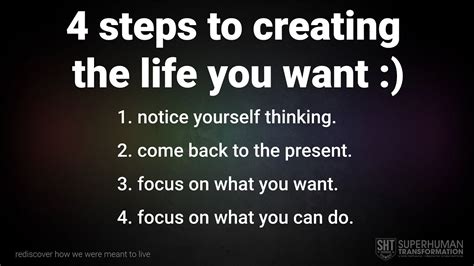 4 Steps To Creating The Life You Want Youtube