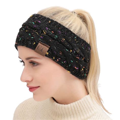 Knit Headband Women Earwarmer Cable Headbands Lady Corceht Head Wrap