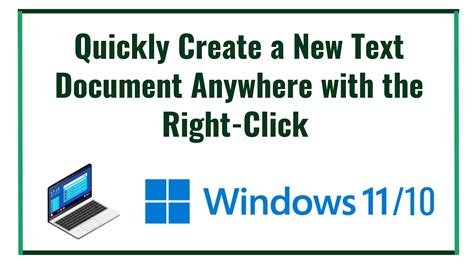 Quickly Create A New Text Document Anywhere With The Right Click Youtube