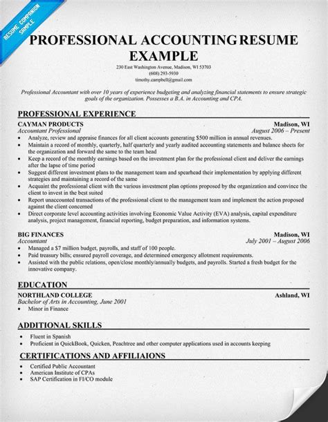 'looking to develop my career in a senior accounting position where i will be able to contribute my critical thinking skills, quickbooks . Accounting Resume Writing Tips | Accountant resume, Sample ...