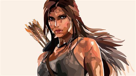 Lara Croft Tomb Raider Vector Art 4k, HD Games, 4k Wallpapers, Images ...