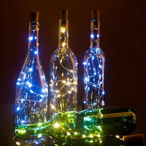battery powered 15leds cork shaped wine bottle night fairy string light for christmas party sale