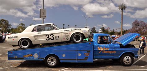 Just A Car Guy A Mickey Thompson Race Car Hauling Ramp Truck And