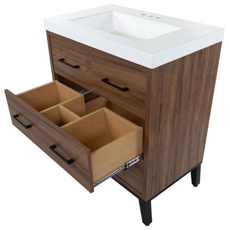 305 3 Drawer Furniture Style Bathroom Vanity With Sink Top — Spring