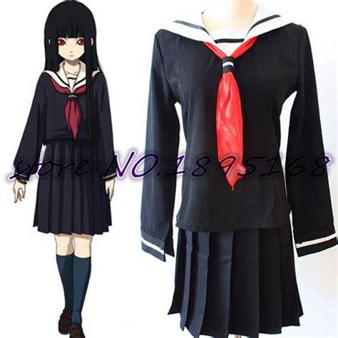 Hell Girl Costume Japanese School Girl Cosplay Anime