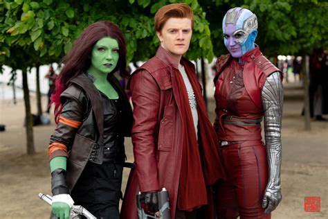 gamora star lord and nebula guardians of the galaxy by charlotte woolrych cosplay kaikestis