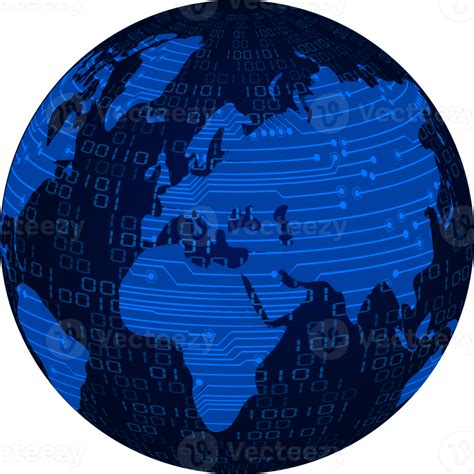 Free Modern Technology World Map Globe Crop Out 20819130 Png With