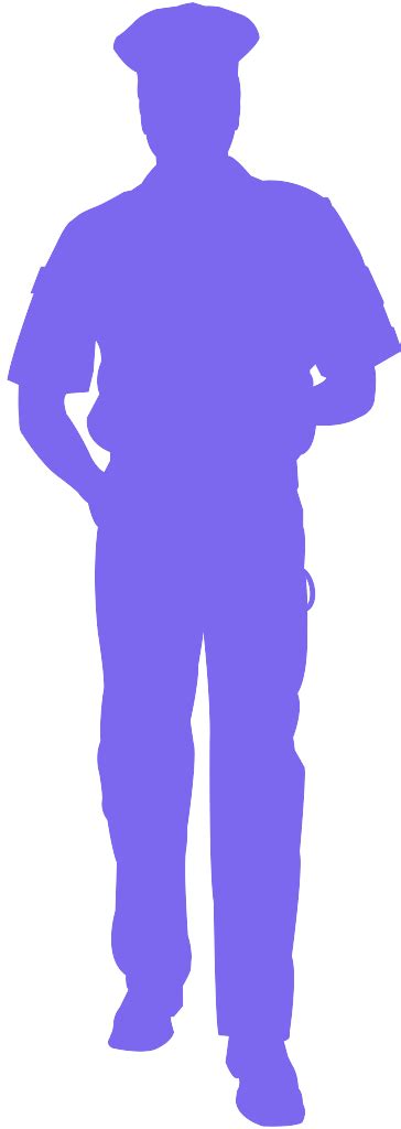 Police Officer Silhouette Free Vector Silhouettes