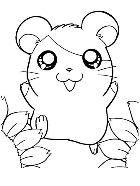 Free printable disney coloring books. Cute Hamster Coloring Pages. Hamsters, small animals that ...