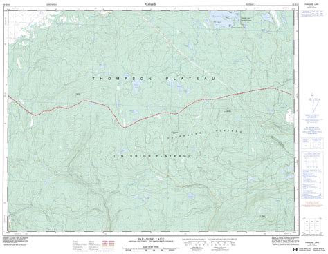 Topographic Map Of Paradise Lake Bc