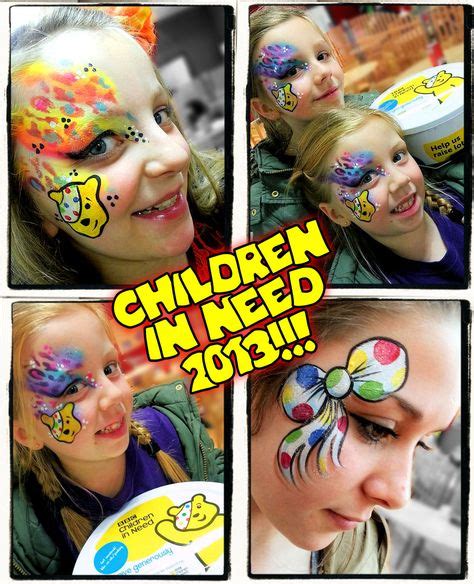 Pudsey Bear Face Paint Children In Need Raising Money Face Paint