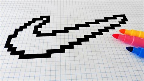 Handmade Pixel Art How To Draw Nike Logo Pixelart Youtube