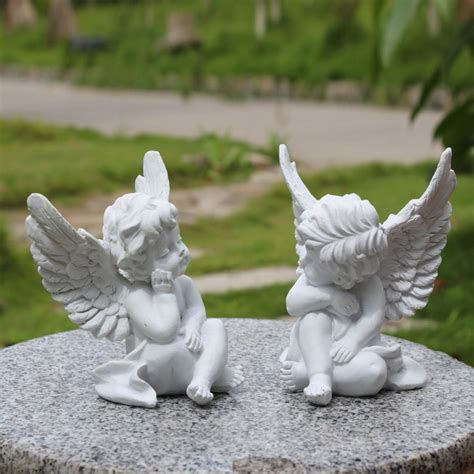 Mua Owmell Set Of 2 Cherubs Angels Resin Garden Statue Figurine Indoor