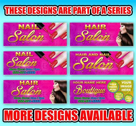 Hair Salon Customizable 13 Oz Heavy Duty Vinyl Banner Sign Etsy