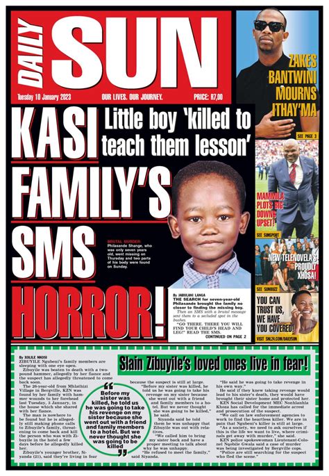 Daily Sun January 10 2023 Newspaper Get Your Digital Subscription