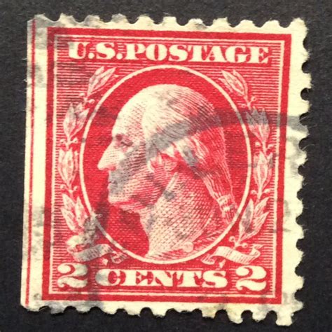 Original Us Stamp 2 Cents George Washington Red Line Ebay In 2021