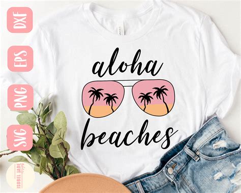 Aloha Beaches Svg Sunset Svg File For Cricut Summer Shirt Etsy