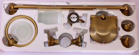 8 Piece Bathroom Hardware Set Gold Cedar Clink Hardware