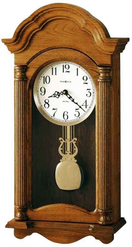Howard Miller Amanda 625 282 Chiming Oak Wall Clock The Clock Depot
