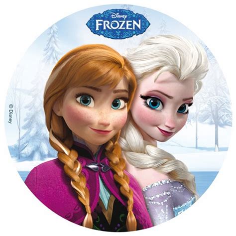 Oblea Frozen Elsa Y Anna En Papel De Arroz