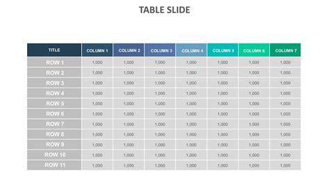 Table Slide Templates Biz Infograph In 2021 Business Presentation