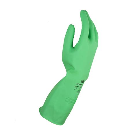 Ultra Touch Green Silverlined Rubber Gloves Size 8 Pack Of 12