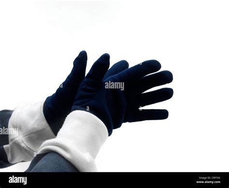 Hands Rubbing Together To Keep Warm Stock Photo Alamy