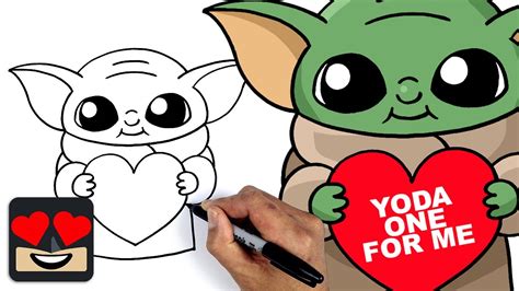 Draw Baby Yoda Valentines Day Youtube