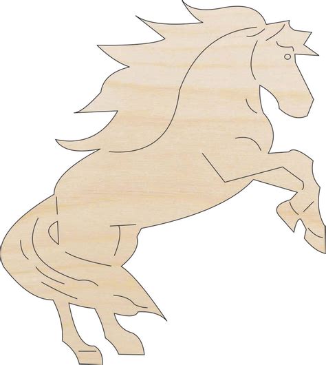 Horse Laser Cut Out Unfinished Wood Craft Shape Hrs67 The Wood