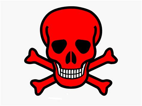 Danger Skull And Crossbones Red Free Transparent Clipart Clipartkey