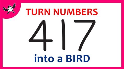 How To Turn Numbers 417 Into Cartoon Bird Learn Doodle Art On Paper