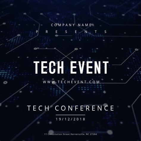 Tech Event Poster Motion Template Postermywall