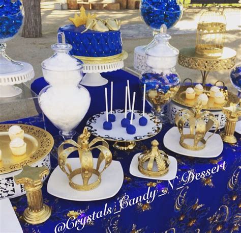 Royal Blue And Gold Gold Baby Shower Cake Gold Baby Showers Baby