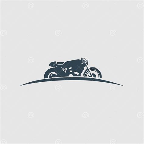 The Motorcycle Monogram Logo Inspiration Stock Image Illustration Of