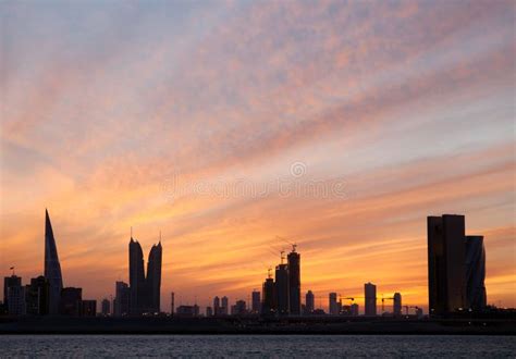 Bahrain Skyline At Sunset Stock Photo Image Of Downtown 120416894